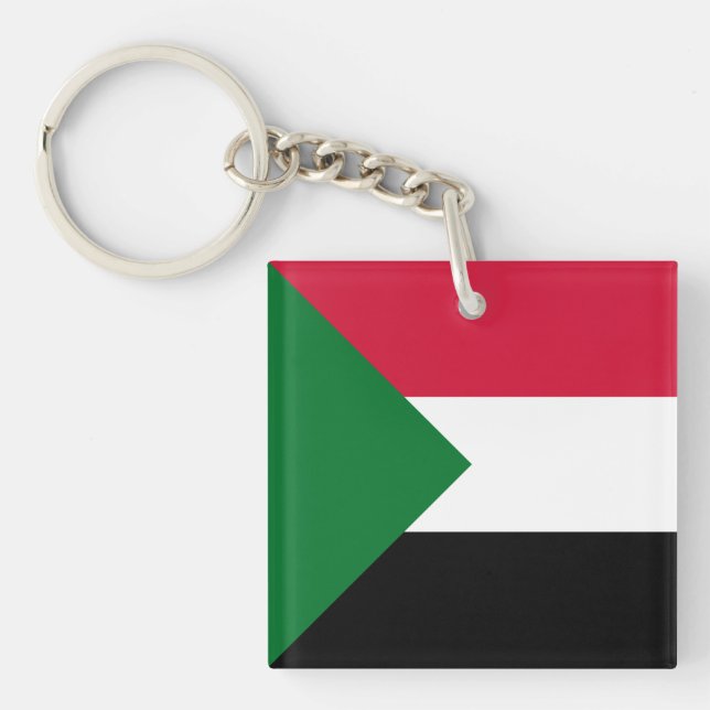 Sudan Flag Key Ring (Front)