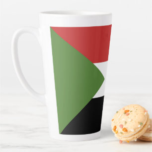 Sudan flag latte mug
