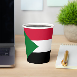 Sudan Flag Paper Cups