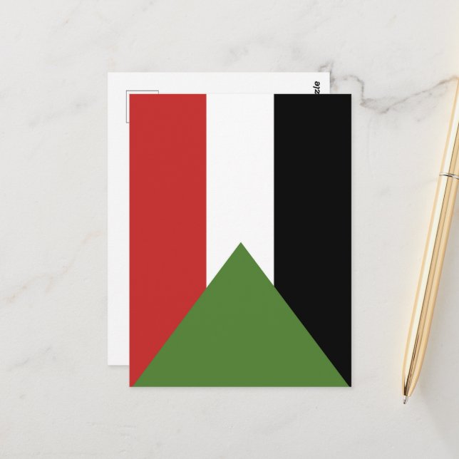 Sudan flag postcard (Front/Back In Situ)