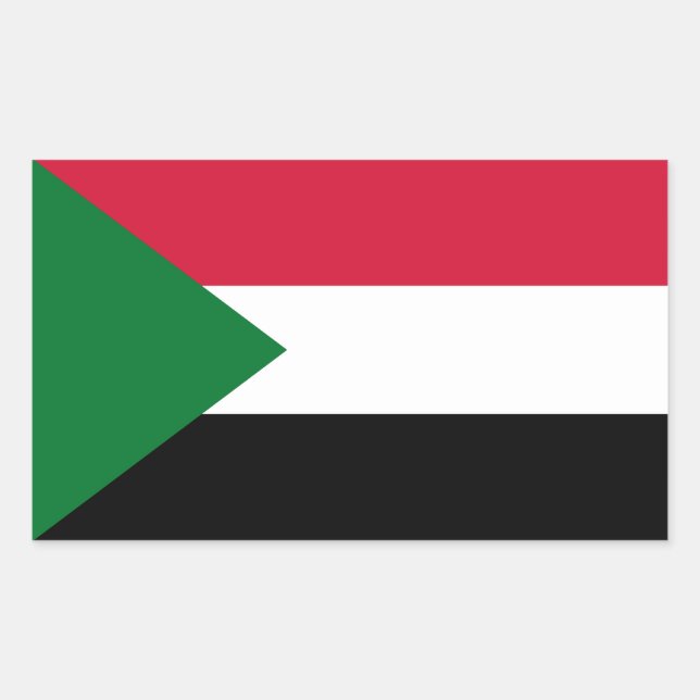 Sudan Flag Rectangular Sticker (Front)