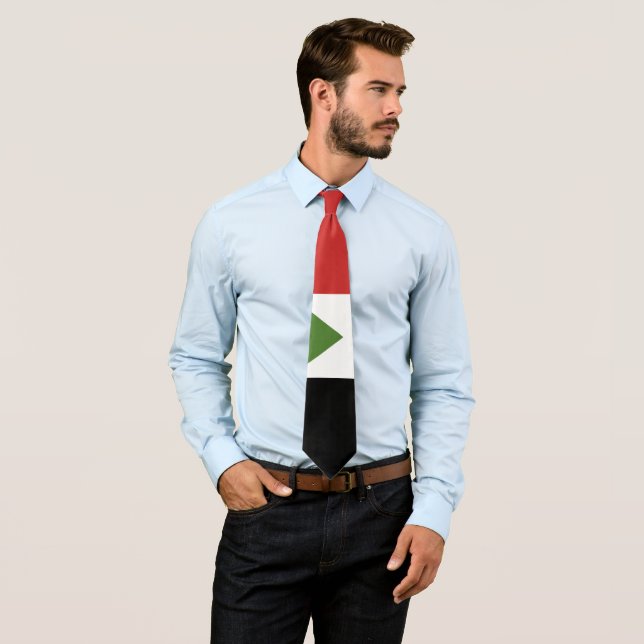 Sudan flag tie (In Situ)