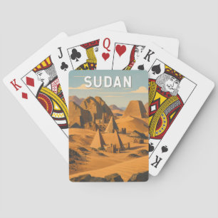 Sudan Illustration Travel Art Vintage Playing Cards