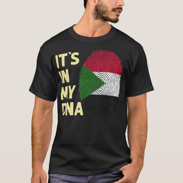 Sudan In My DNA Sudanese Flag Team Sudan americana T-Shirt (Front)
