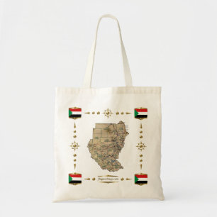 Sudan Map + Flags Bag