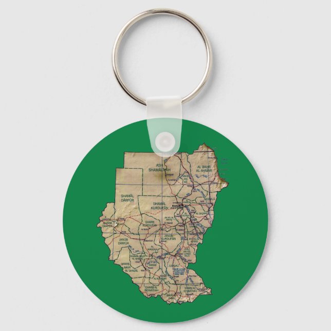 Sudan Map Keychain (Front)