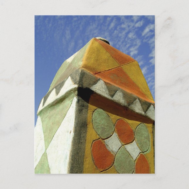 Sudan, North (Nubia), Decorated roof Postcard (Front)