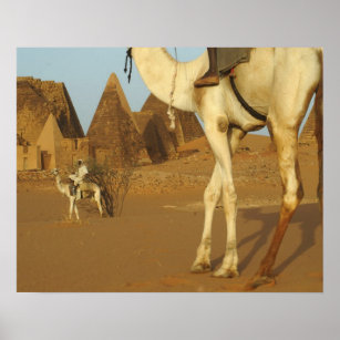 Sudan, North (Nubia), Meroe pyramids with Poster