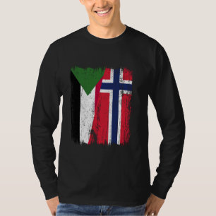Sudan Norway Half Flag Sudanese Norwegian Ancestry T-Shirt