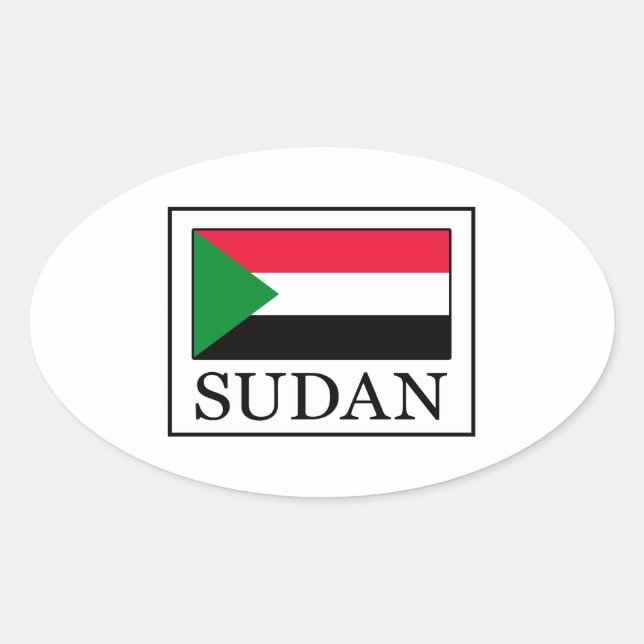 Sudan Oval Sticker (Front)