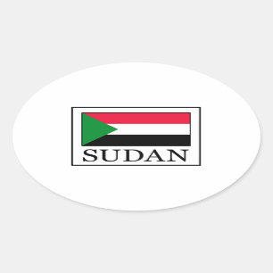 Sudan Oval Sticker