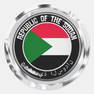 Sudan Round Emblem Classic Round Sticker