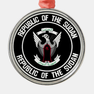 Sudan Round Emblem Metal Tree Decoration