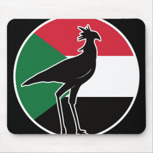 Sudan Secretarybird Secretary bird Sudanese Nation Mouse Mat