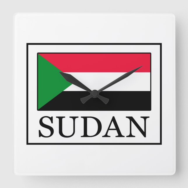 Sudan Square Wall Clock (Front)