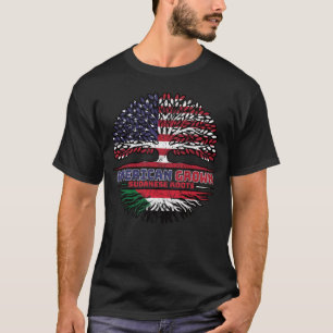 Sudan Sudanese US American USA United States Tree T-Shirt