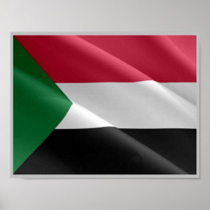Sudan - Waving Flag - Poster