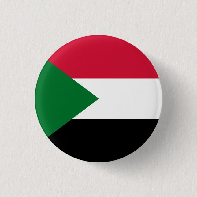 Sudanese Flag, Flag of Sudan 3 Cm Round Badge (Front)