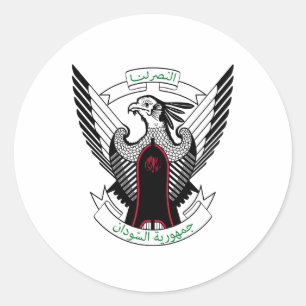 Sudanese national emblem classic round sticker