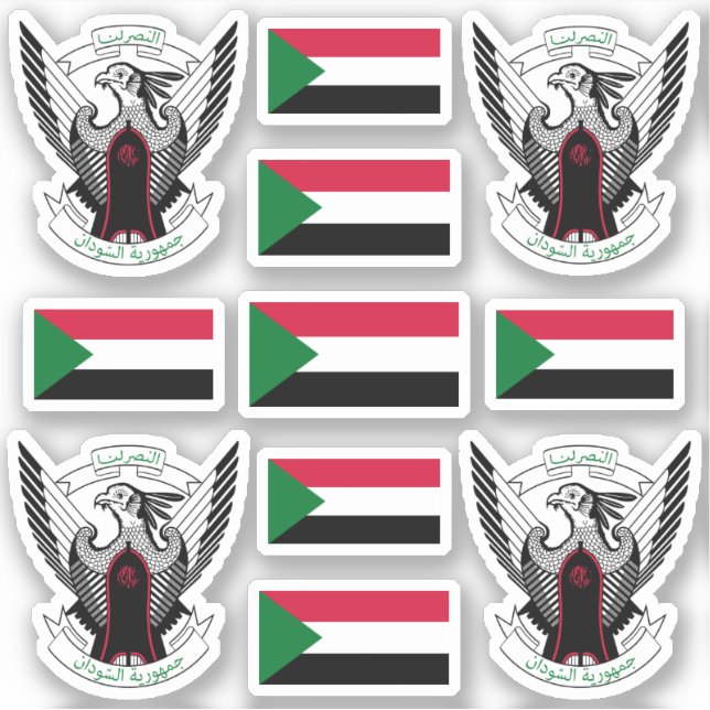 Sudanese national symbols /Coat of arms and flag S (Front)
