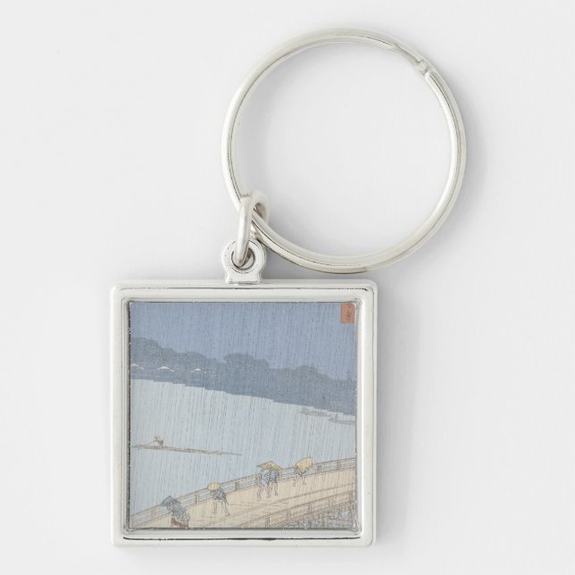 Sudden Shower on Ohashi Bridge at Ataka Key Ring (Front)