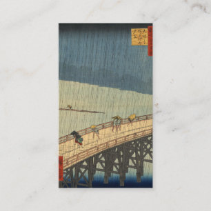 Sudden shower over Shin-Ōhashi bridge, Hiroshige Business Card