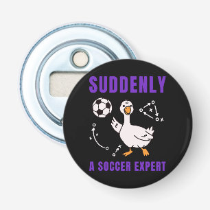 Suddenly a soccer expert bottle opener