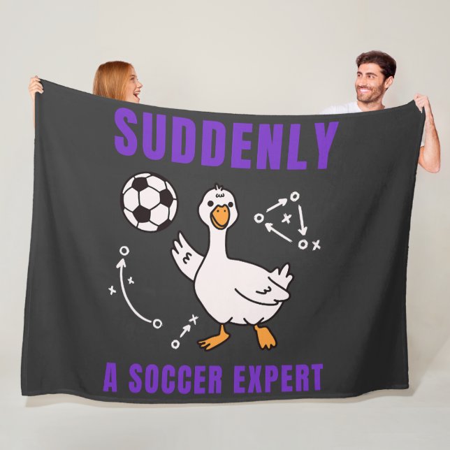 Suddenly a soccer expert fleece blanket (In Situ)