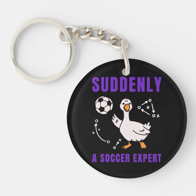Suddenly a soccer expert key ring (Front)