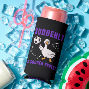 Suddenly a soccer expert seltzer can cooler