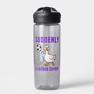 Suddenly a soccer expert water bottle