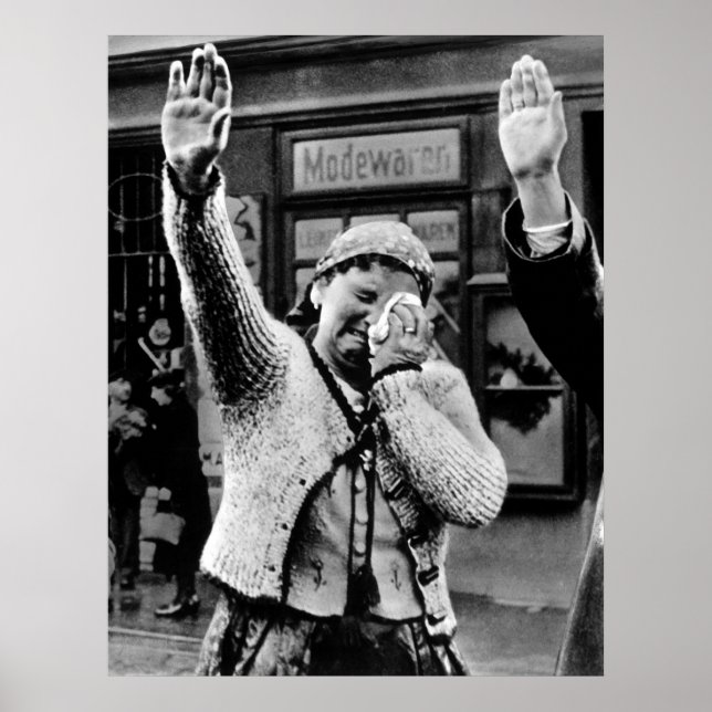 Sudetenland Woman Weeping from Nazi Invasion Poster (Front)