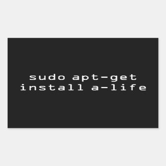 sudo apt-get install a-life rectangular sticker