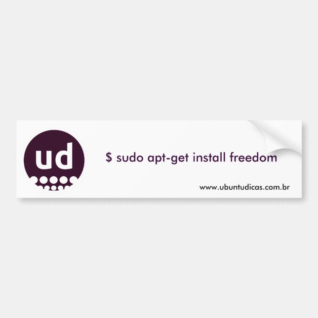 $ sudo apt-get install freedom bumper sticker (Front)