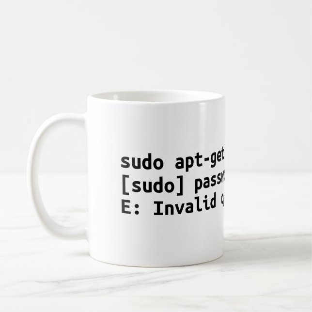 sudo apt-get wind*ws coffee mug (Left)