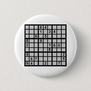 Sudoku - Brainteaser 6 Cm Round Badge