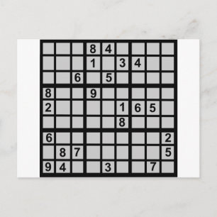 Sudoku - Brainteaser Postcard