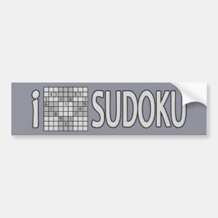 SUDOKU bumpersticker Bumper Sticker