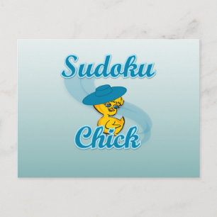 Sudoku Chick #3 Postcard