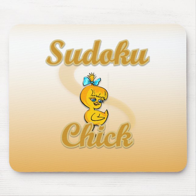 Sudoku Chick Mouse Mat (Front)