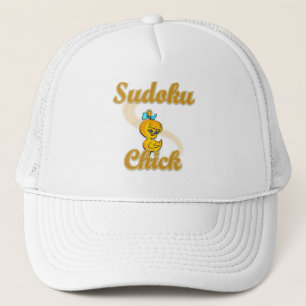 Sudoku Chick Trucker Hat