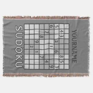 SUDOKU custom throw blanket