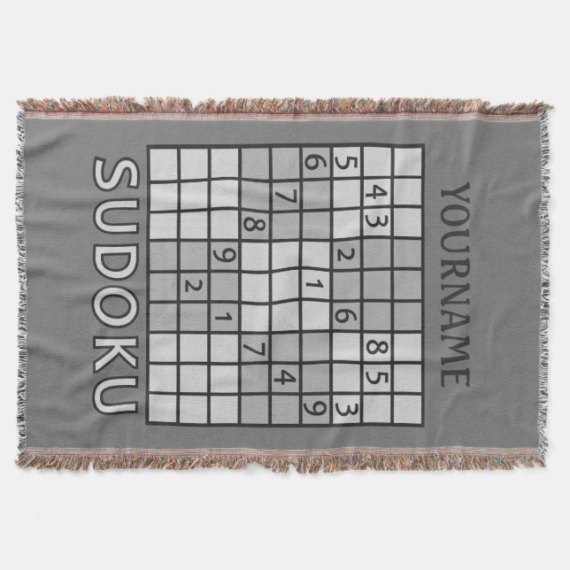 SUDOKU custom throw blanket (Front)