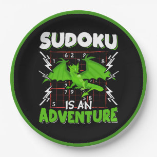 Sudoku is an Adventure Puzzle Lover Paper Plate