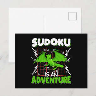 Sudoku is an Adventure Puzzle Lover Postcard