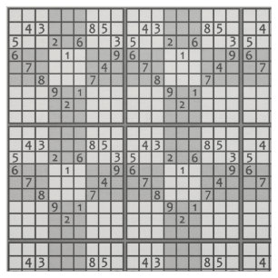 SUDOKU LOVE custom fabric