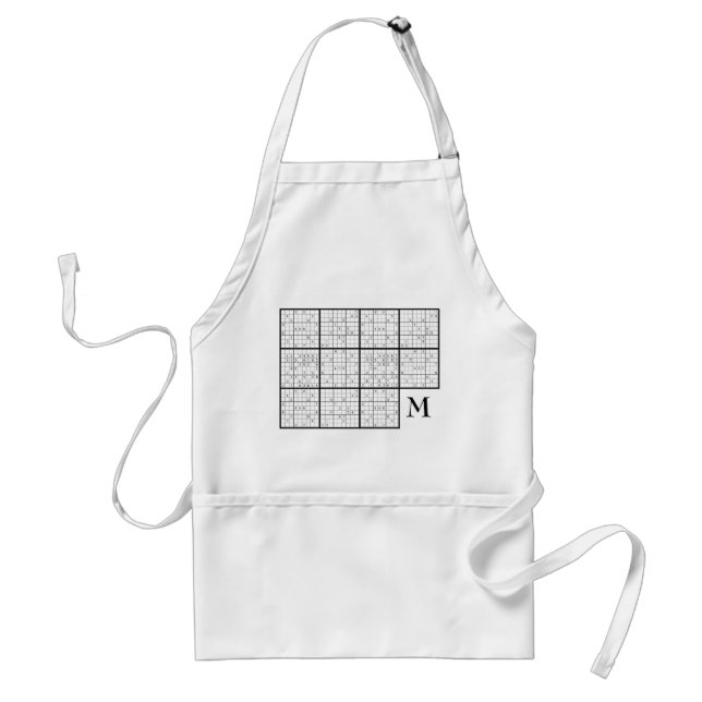 Sudoku Monogram Standard Apron (Front)