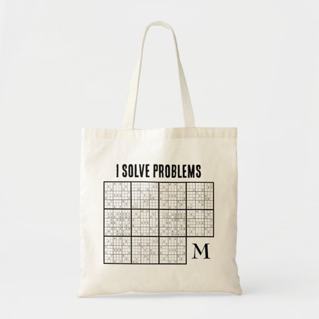 Sudoku Monogram Tote Bag (Front)