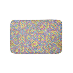 Sudoku One-Abstract Geometric Pattern Bath Mat