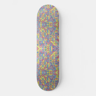 Sudoku One-Modern Minimalist Bauhaus Geometric Art Skateboard